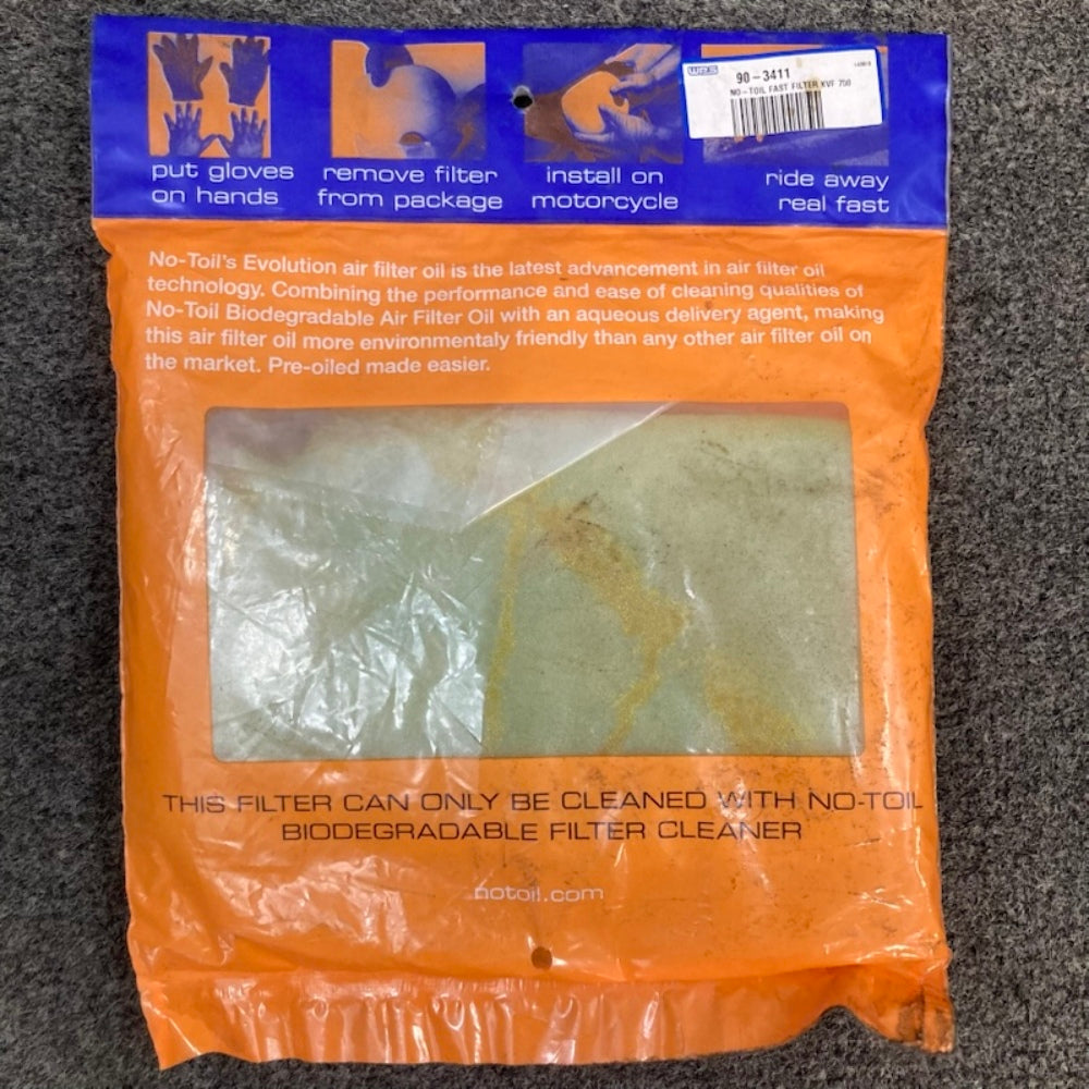 No Toil 3411 Pre Oiled Air Filter Kawasaki New Genuine