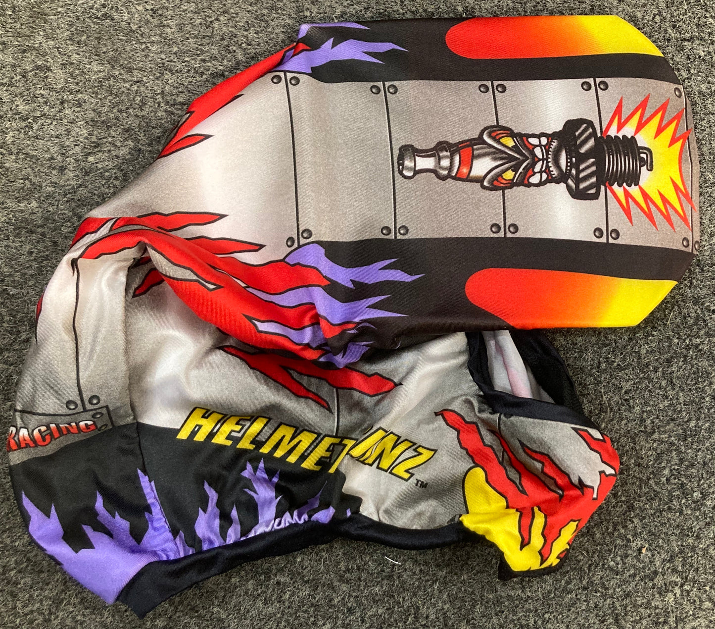 New Genuine Moto-Vation Racing Helmet Skinz Wrap Cover, Totem Spark Plug