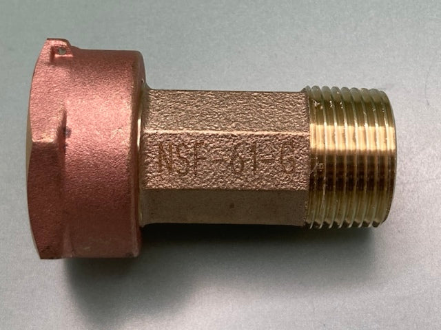QTY 7 Unbranded NSF-61-G Water Meter Coupling Lead- Free Brass New Genuine