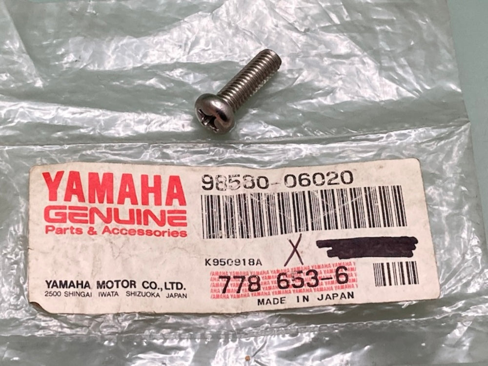 Yamaha 98580-06020 Screw, Pan, Head New Genuine