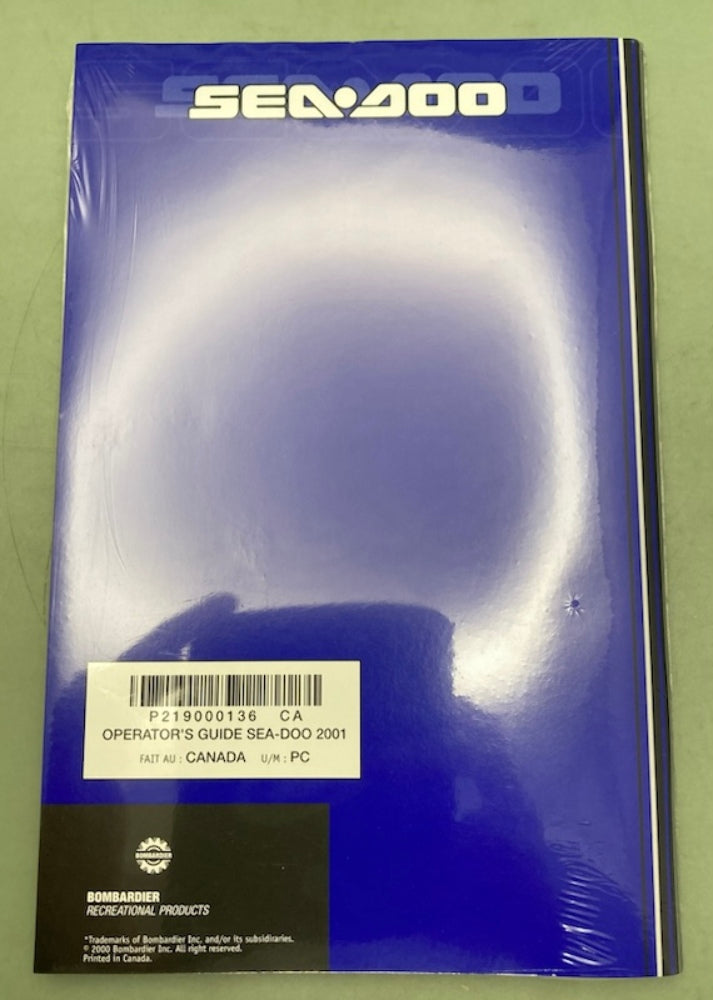 Sea-Doo 219000136 Operator's Guide Con.2001 New Genuine