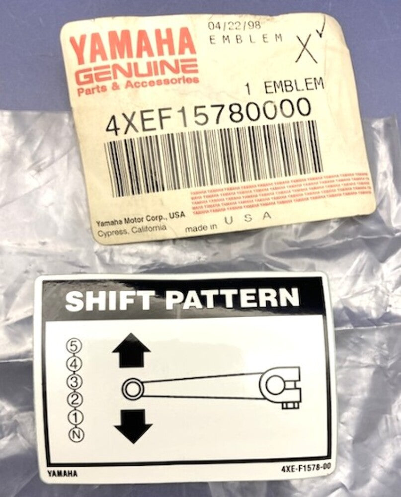 Yamaha 4xe-f1578-00 Emblem New Genuine