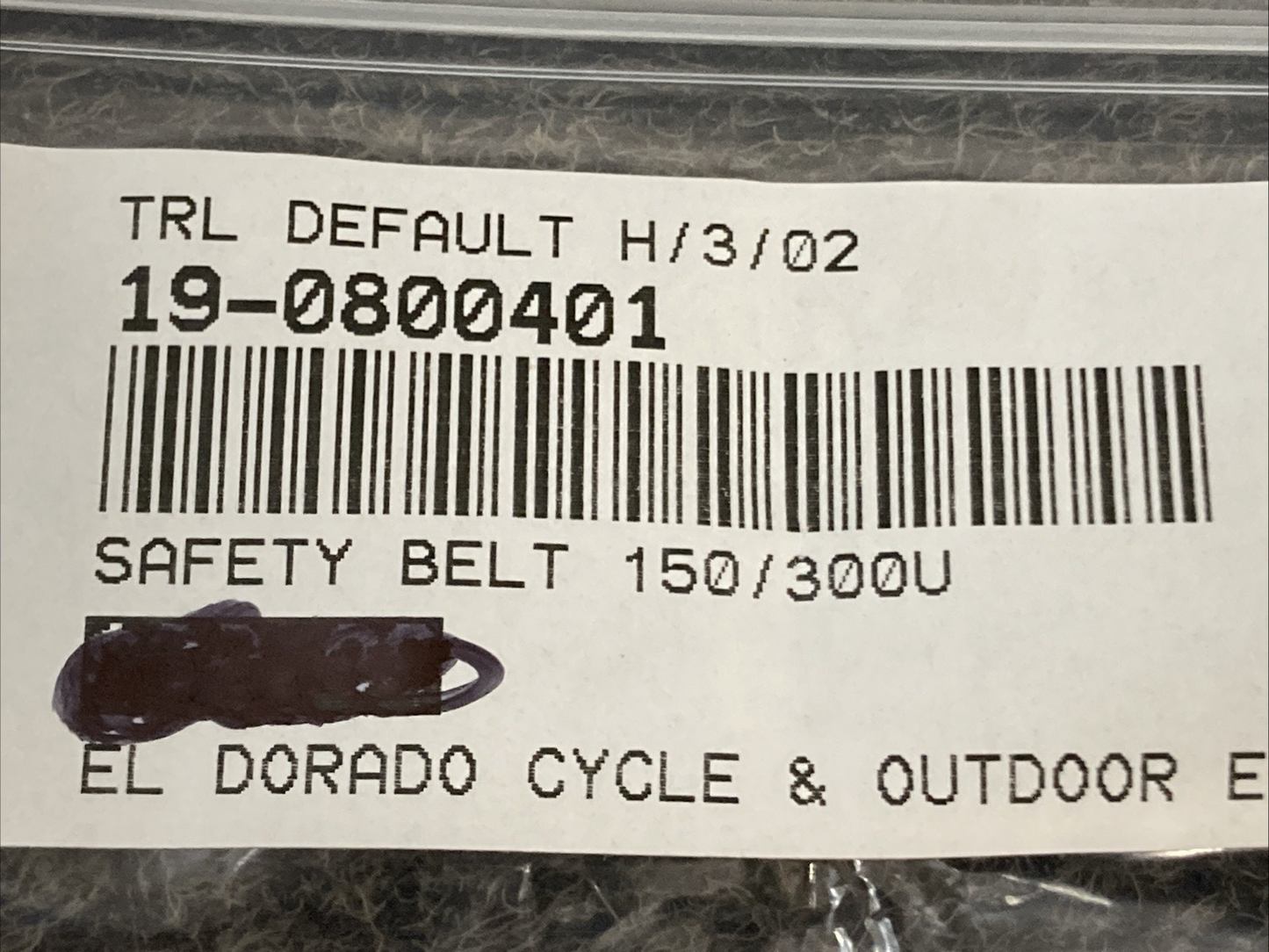 NEW REPLACES TRAILMASTER 19-0800401 SAFETY BELT Challenger 150 / 300U