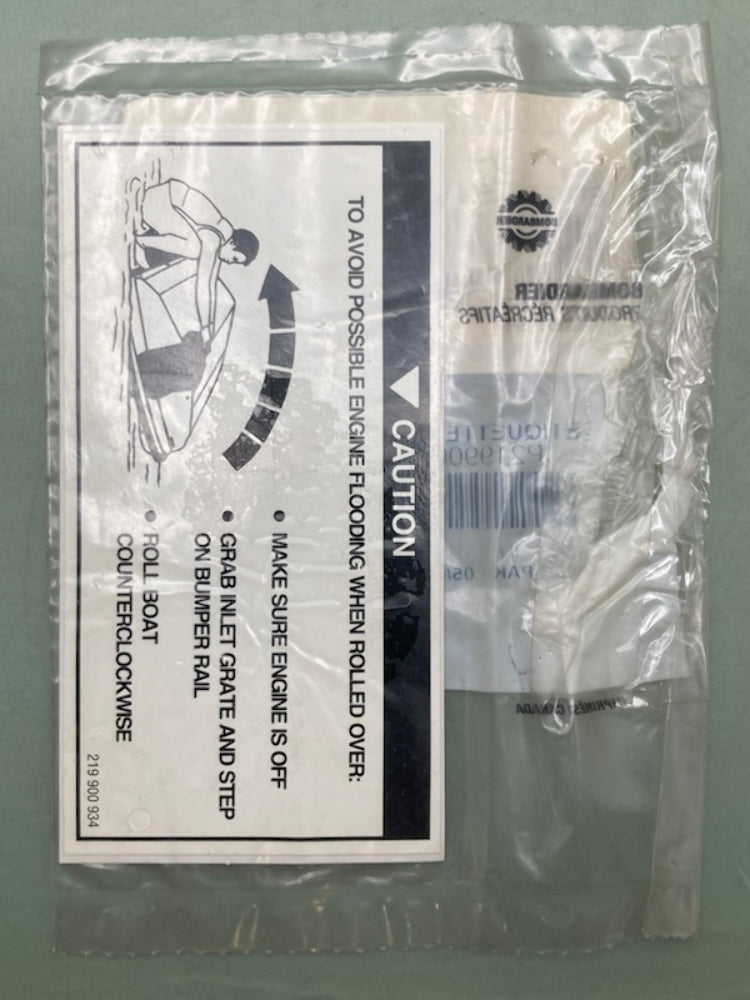 Bombardier 219900934 Tip Over Decal, New Genuine