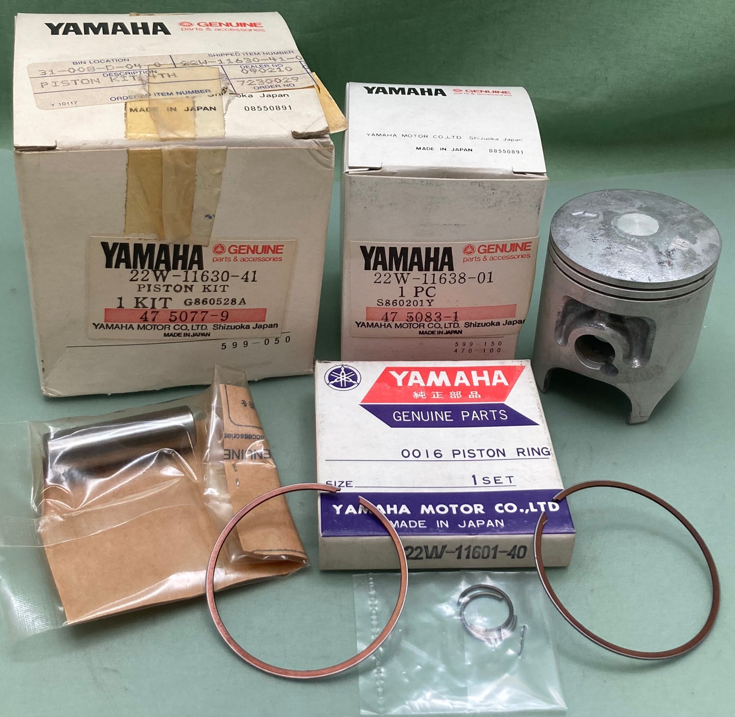 New Genuine Yamaha 22W-11630-41 Piston Kit 4th 22W-11630-41-00