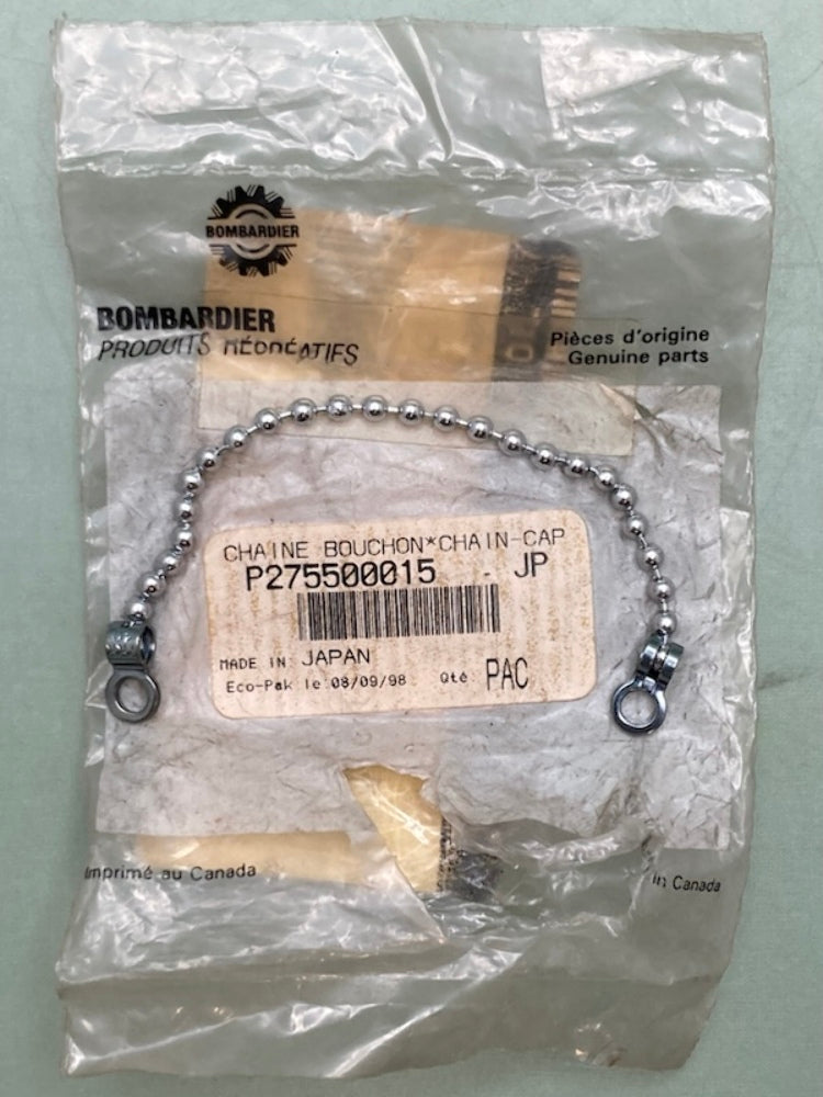 Bombardier 275500015 Oil Cap Chain, New Genuine
