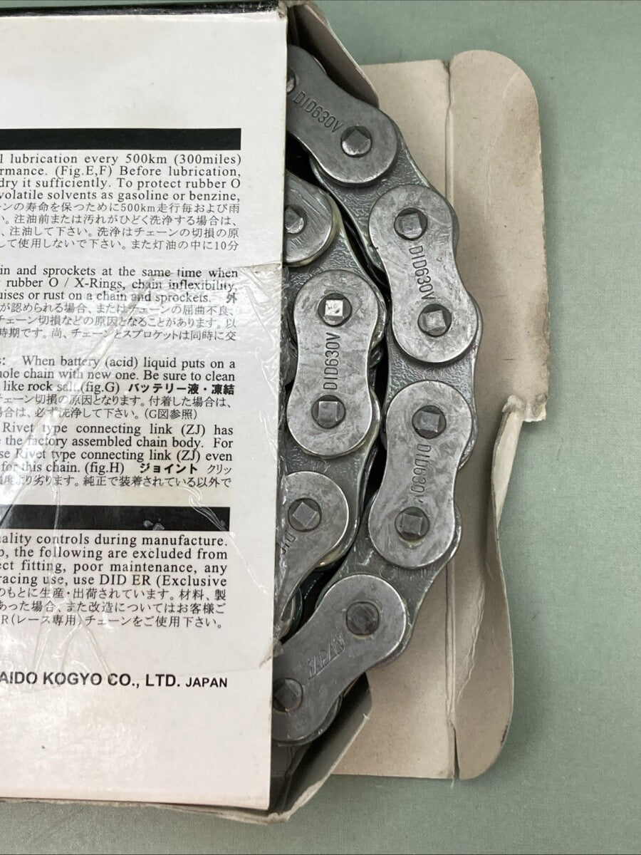 NEW GENUINE DAIDO KOGYO DID630VS-96L O-RING MOTORCYCLE DRIVE CHAIN