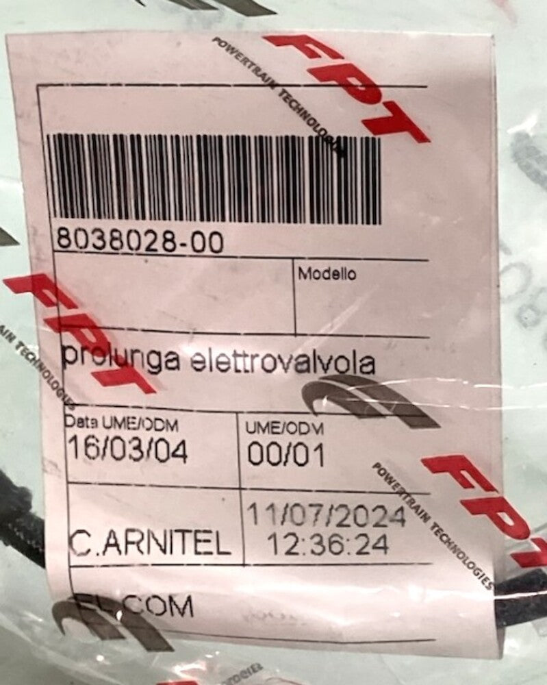 FPT 8038028 Solenoid Valve Extension New Genuine