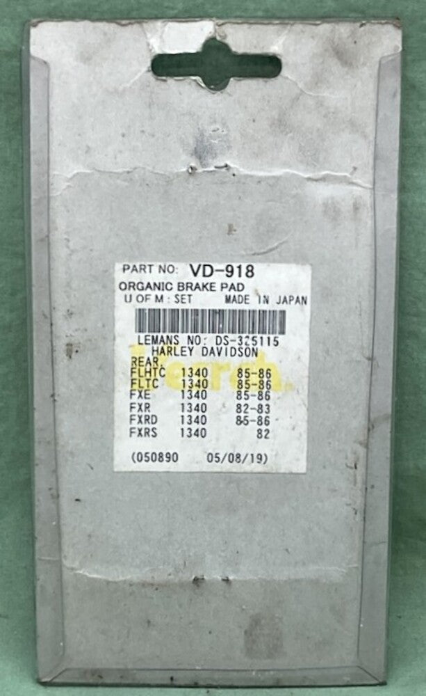 Drag Specialties VD-918 Organic-Aramid Brake Pad Set New Genuine
