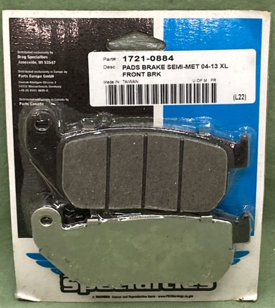Drag Specialties 1721-0884 Front Semi Metallic Brake Pad Set New Genuine