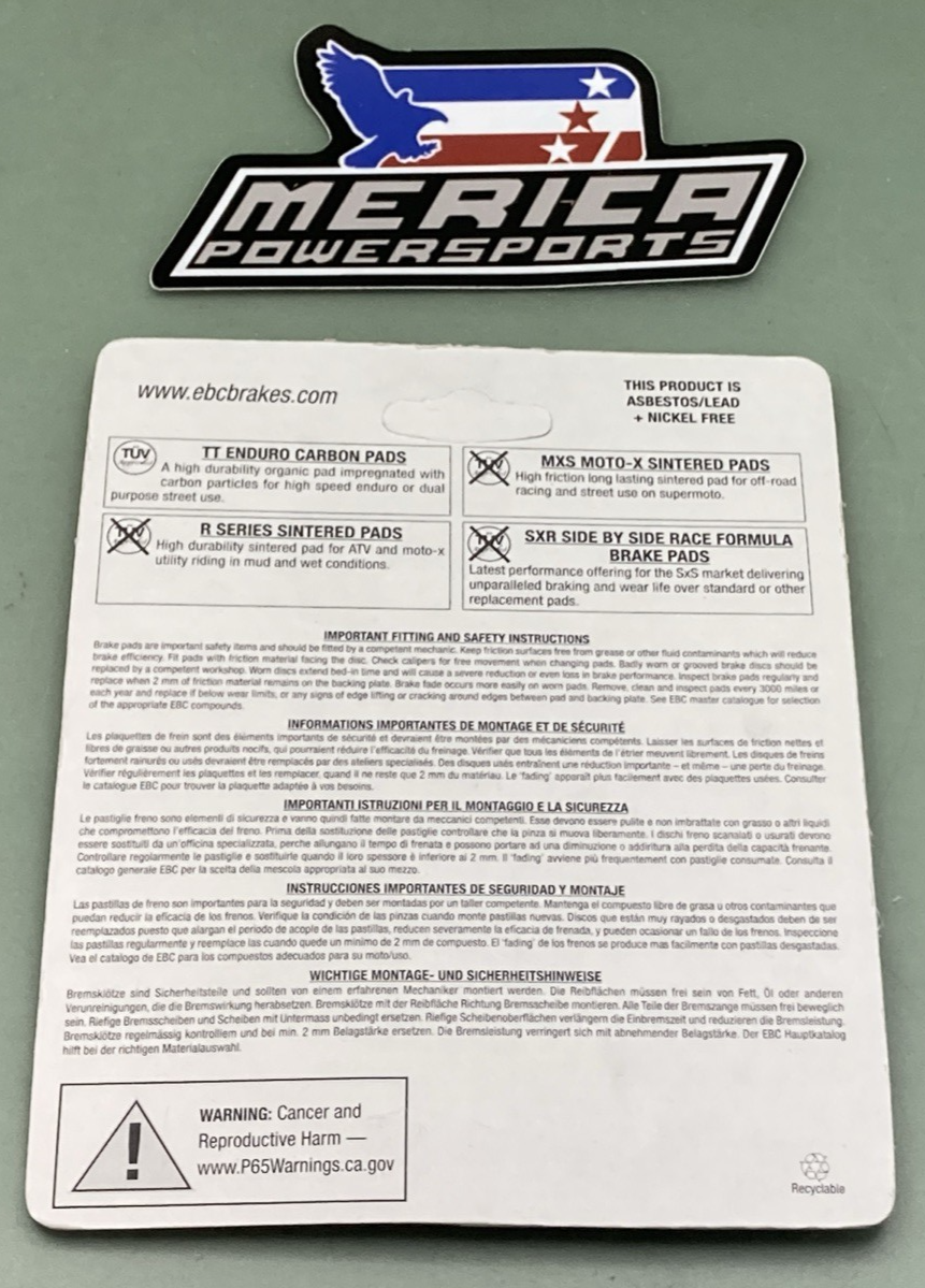 NEW GENUINE EBC FA84R High Performance Brake Pads