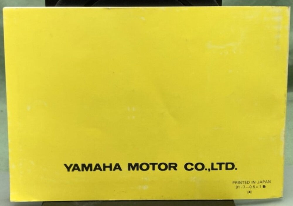 Yamaha LIT-11626-08-02 TW200D TW200DC Owner's Manual 1991 Genuine