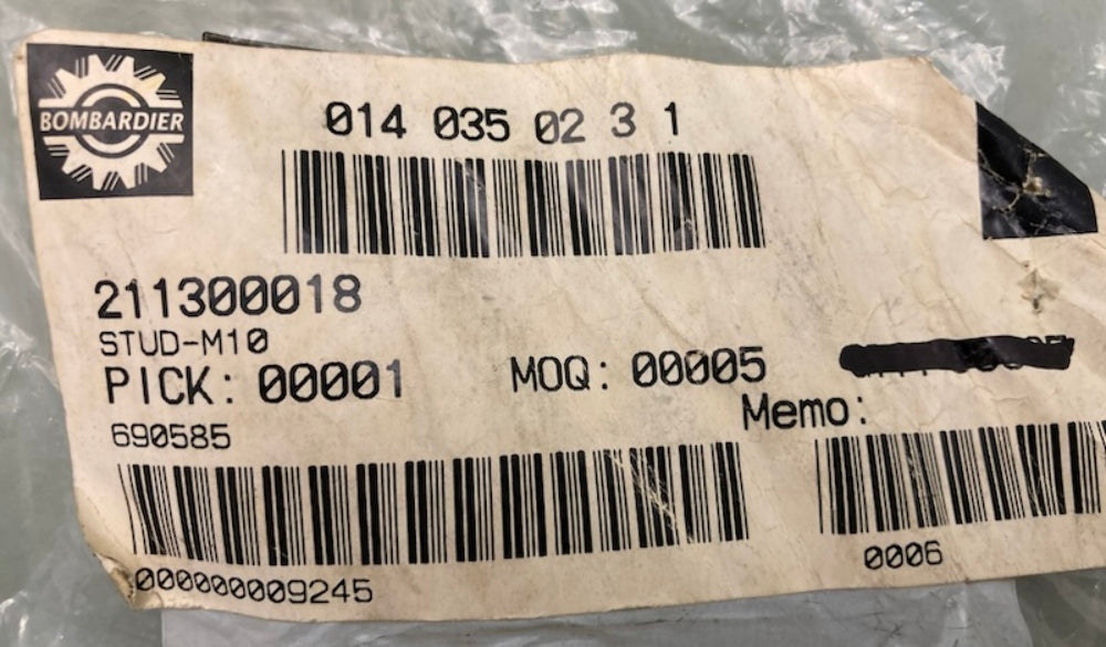 Sea-Doo by BRP 211300018 Stud M10 New Genuine