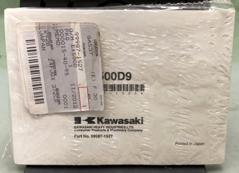 Kawasaki 99987-1527 Ninja 500 Motorcycle Owner's Manual New Genuine
