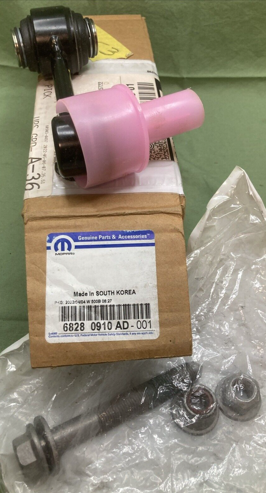 NEW GENUINE MOPAR 68280910AD Stabilizer Bar Link Kit FITS '16-'25 DODGE JEEP