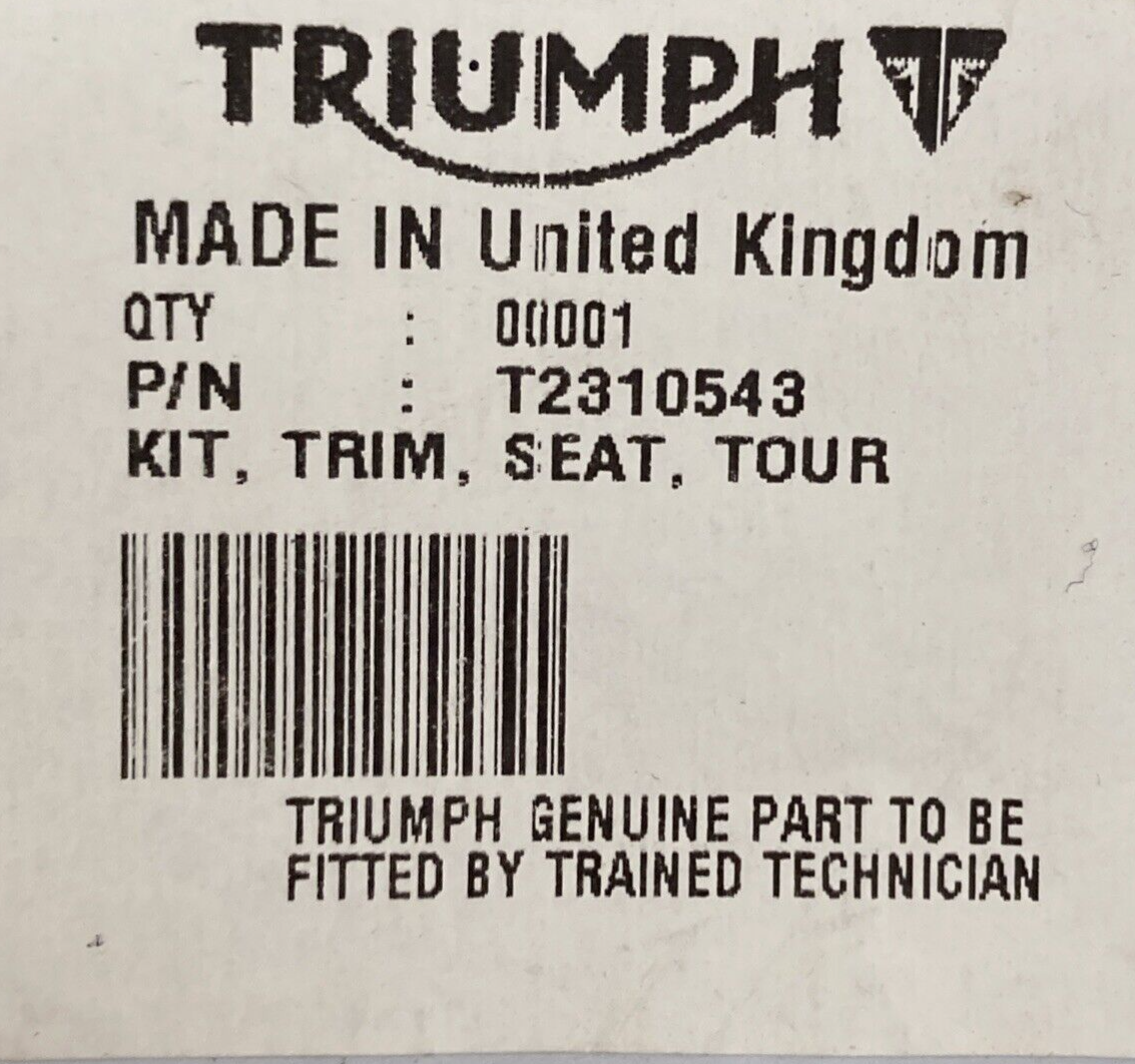 NEW GENUINE TRIUMPH T2310543 Kit, Seat Trim, Tour