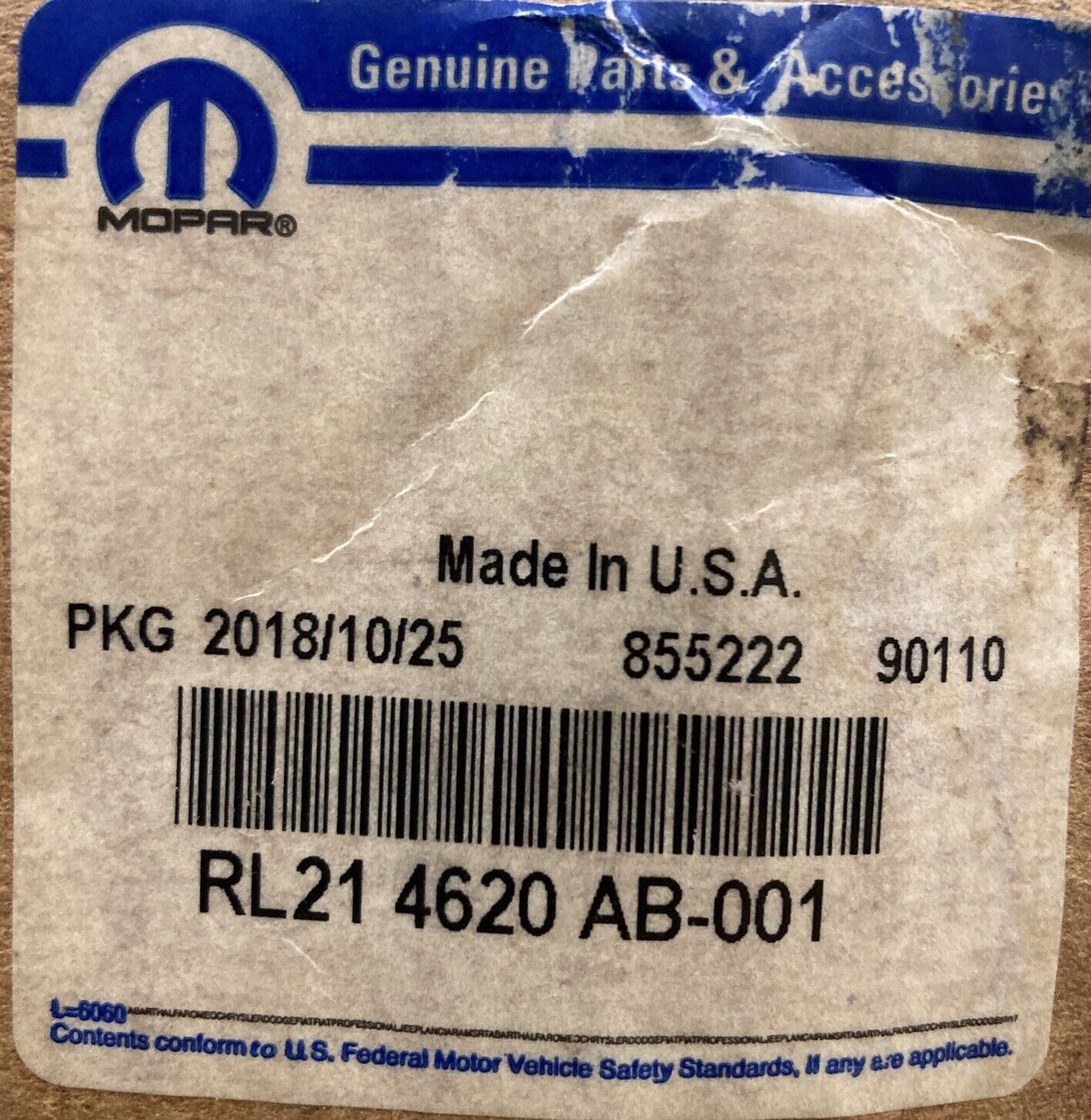 NEW GENUINE MOPAR RL214620AB Complete Valve Body