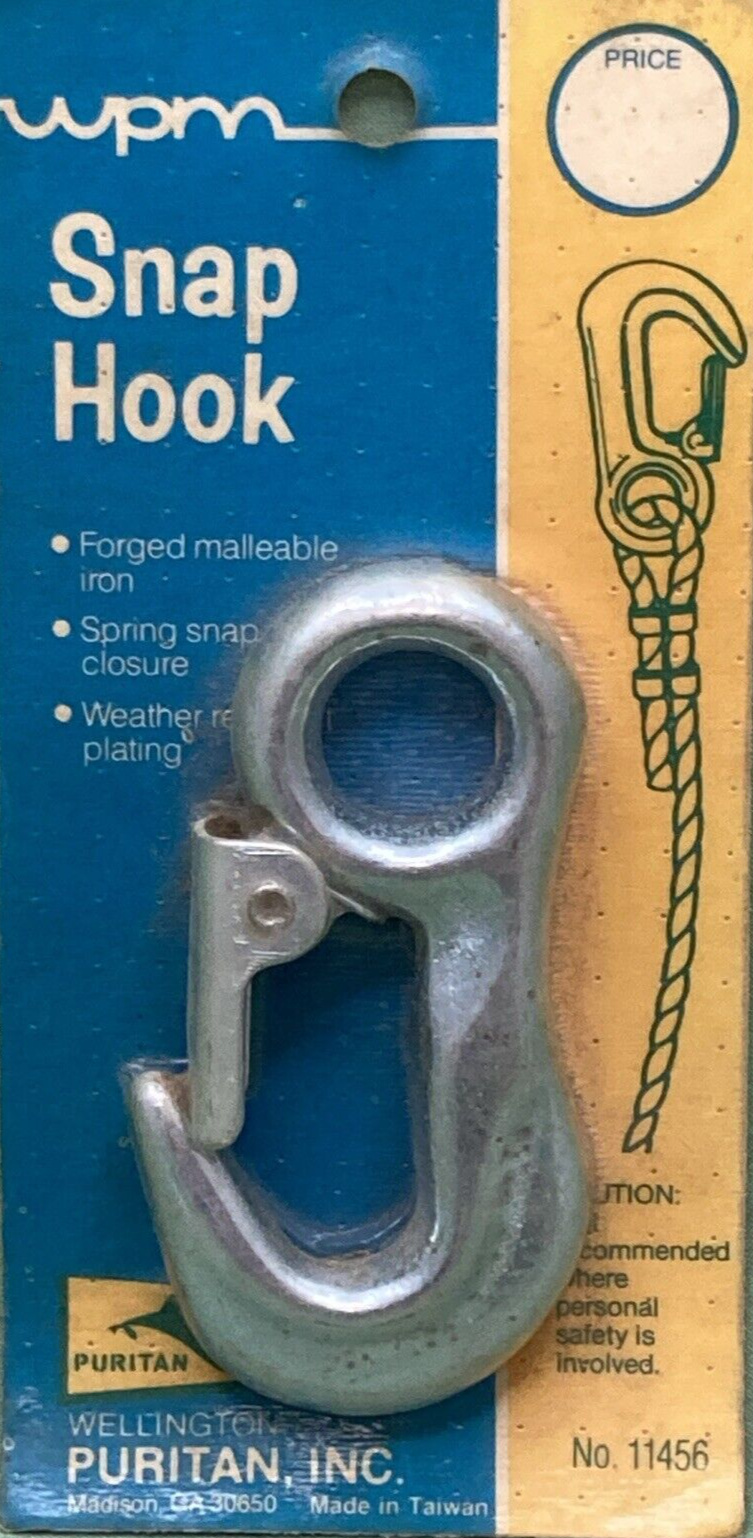 NEW GENUINE WELLINGTON 11456 SNAP HOOK SPRING CLOSURE MALLEABLE IRON 3/4" ID EYE