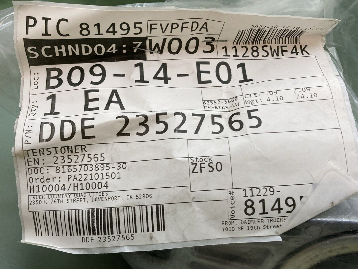 NEW GENUINE DETROIT DEISEL DDE 23527565 BELT TENSIONER SERIES 60