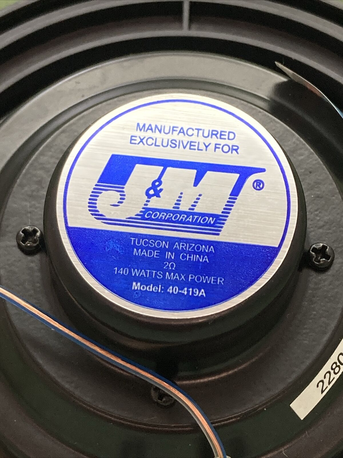 NEW J&M CORPORATION 40-419A ROKKER XT SERIES SPEAKER