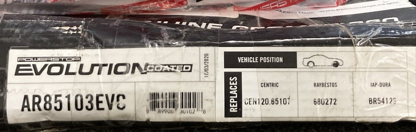 NEW POWERSTOP AR85103EVC BRAKE ROTOR EVOLUTION COATED FRONT FORD MAZDA MERCURY