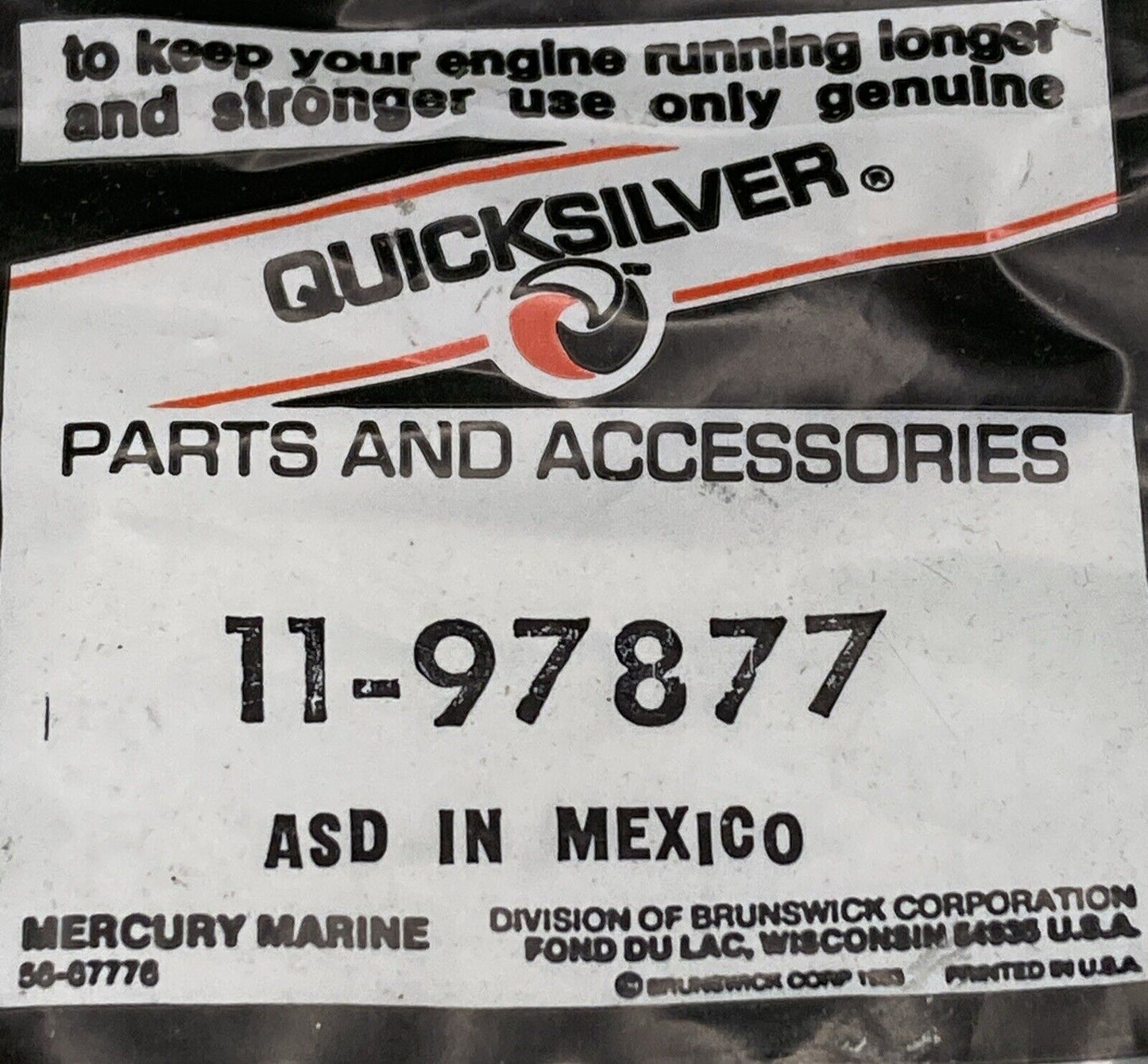 QTY 2 NEW GENUINE MERCURY QUICKSILVER 11-97877 NUT PUSH CARB ASM OUTBOARD 8HP
