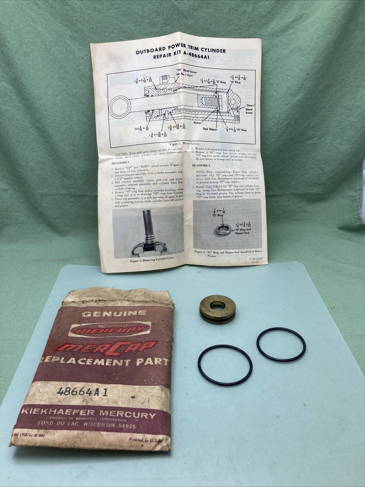 NEW MERCURY 48664A1 REPAIR KIT FOR 1" ROD, INCOMPLETE KIT