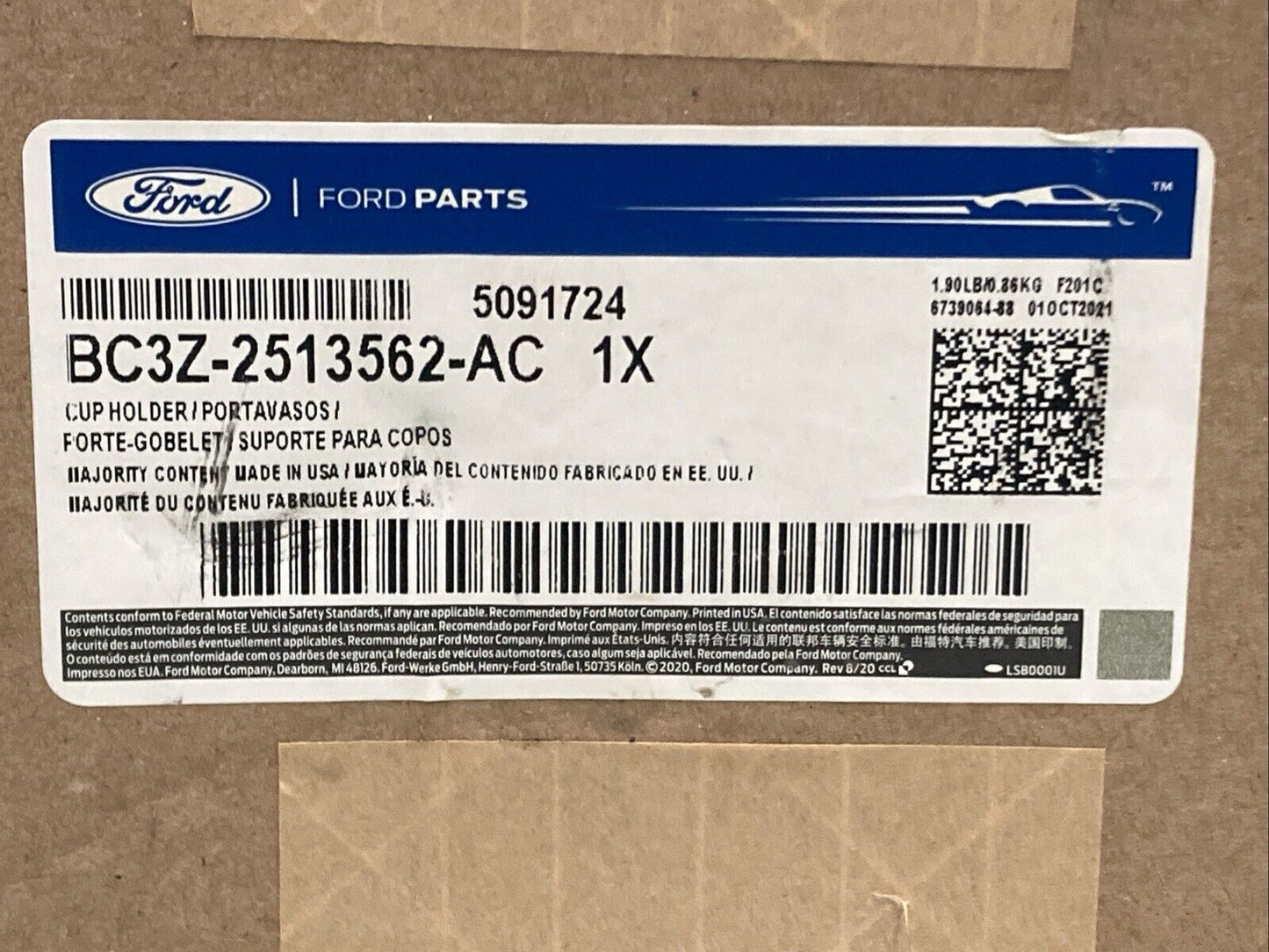 NEW GENUINE FORD BC3Z-2513562-AC Holder, Cup 2011-2016