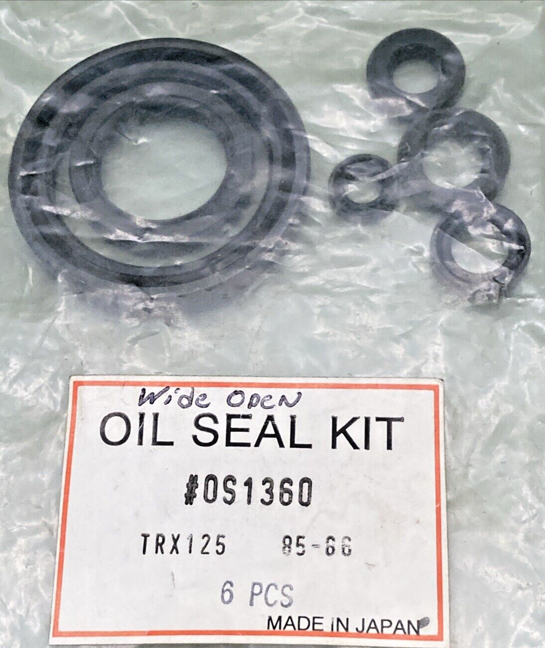 NEW WIDE OPEN 0S1360 OIL SEAL KIT, TRX 125 85-66