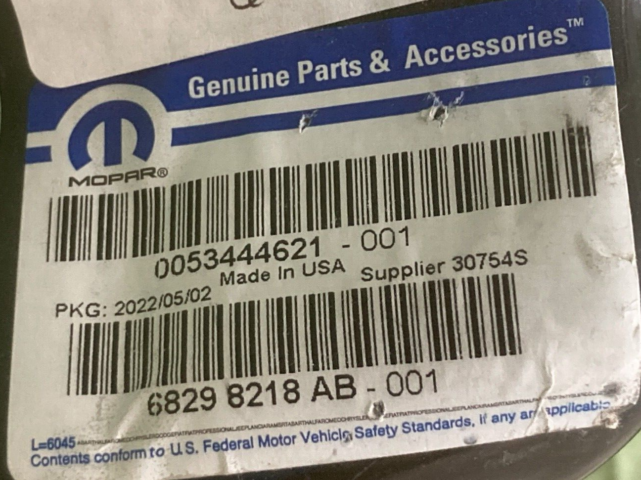 NEW GENUINE MOPAR 68298218AB Air Cleaner Bracket FITS 2018-2025 Jeep