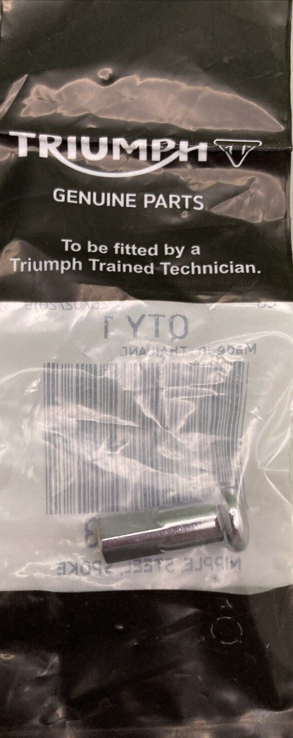 NEW GENUINE TRIUMPH T2005003 Nipple, Steel, Spoke