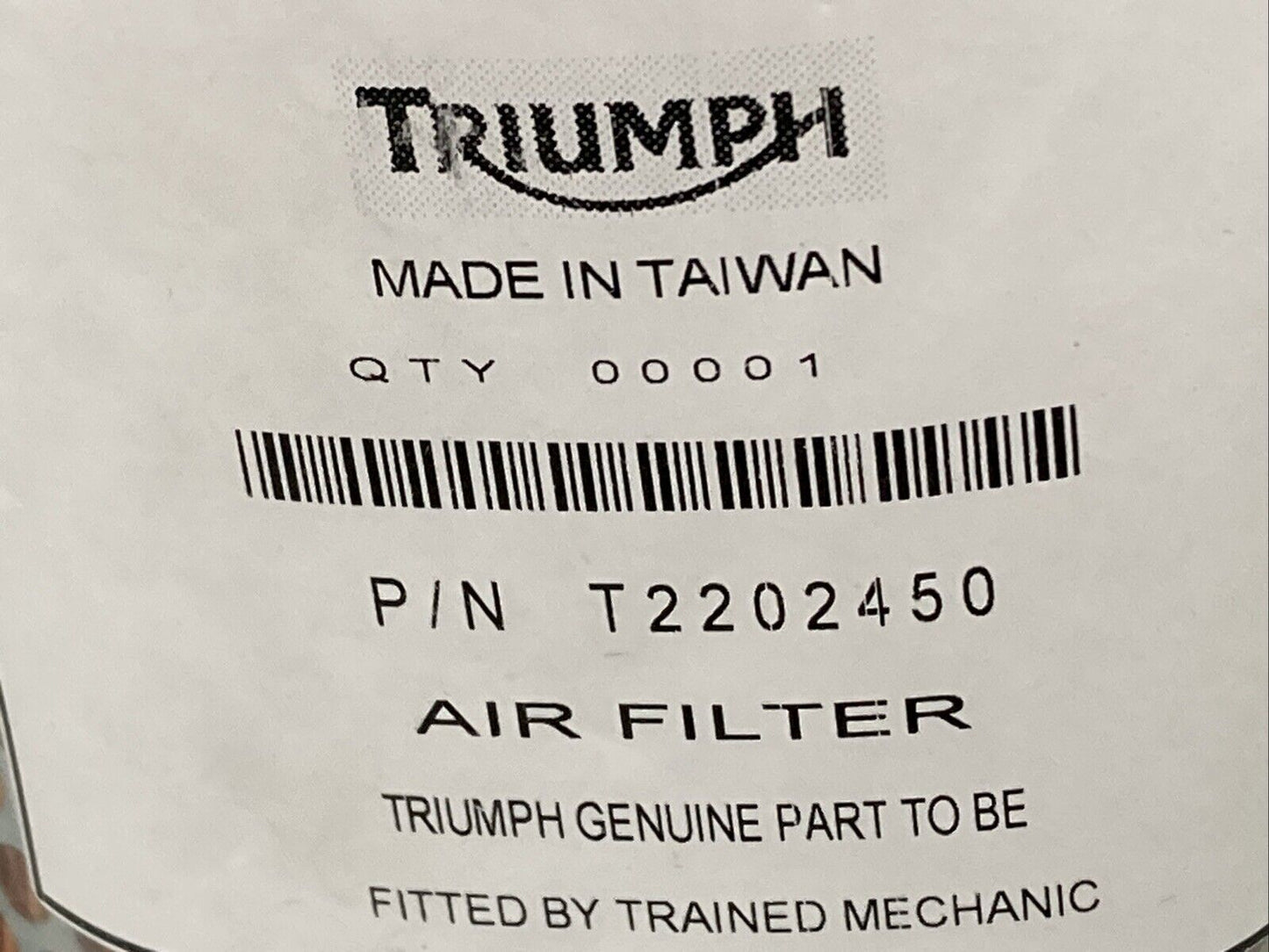 NEW GENUINE TRIUMPH T2202450 Filter, Air