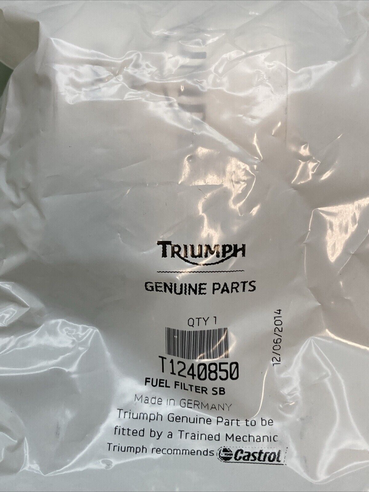 NEW GENUINE TRIUMPH T1240850 Fuel Filter