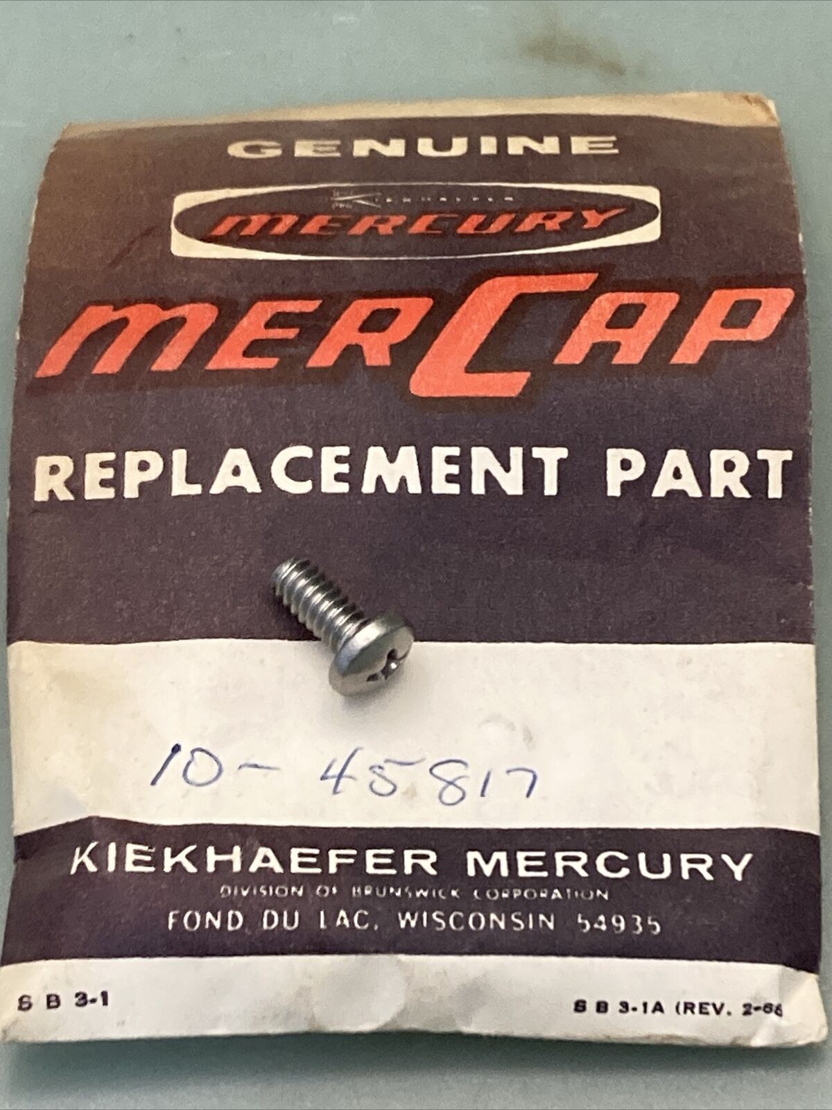 QTY 5 NEW GENUINE MERCURY QUICKSILVER 10-45817 SCREW
