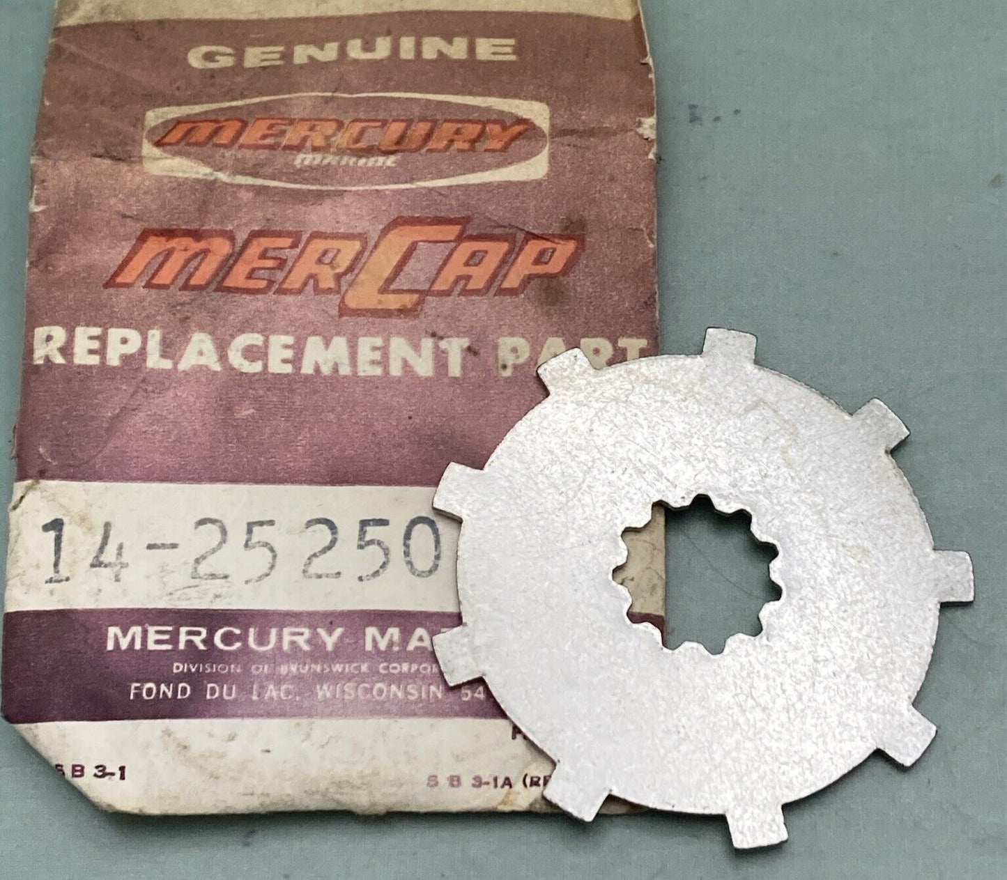 QTY 2 NEW GENUINE MERCURY 14-25250 TAB WASHER