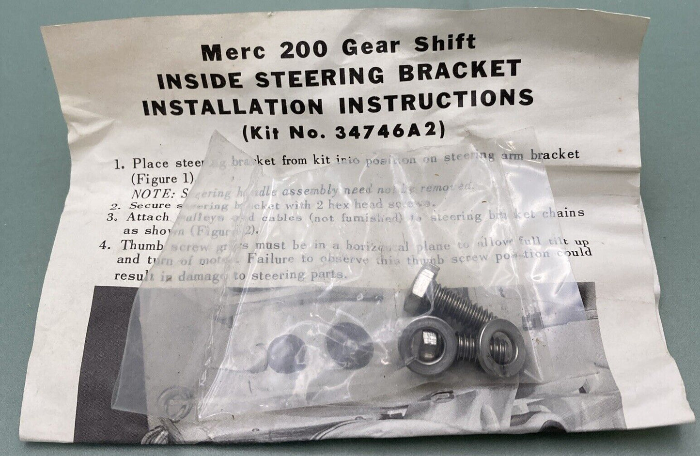 NEW GENUINE MERCURY 34746A2 STEERING BRACKET ASSEMBLY