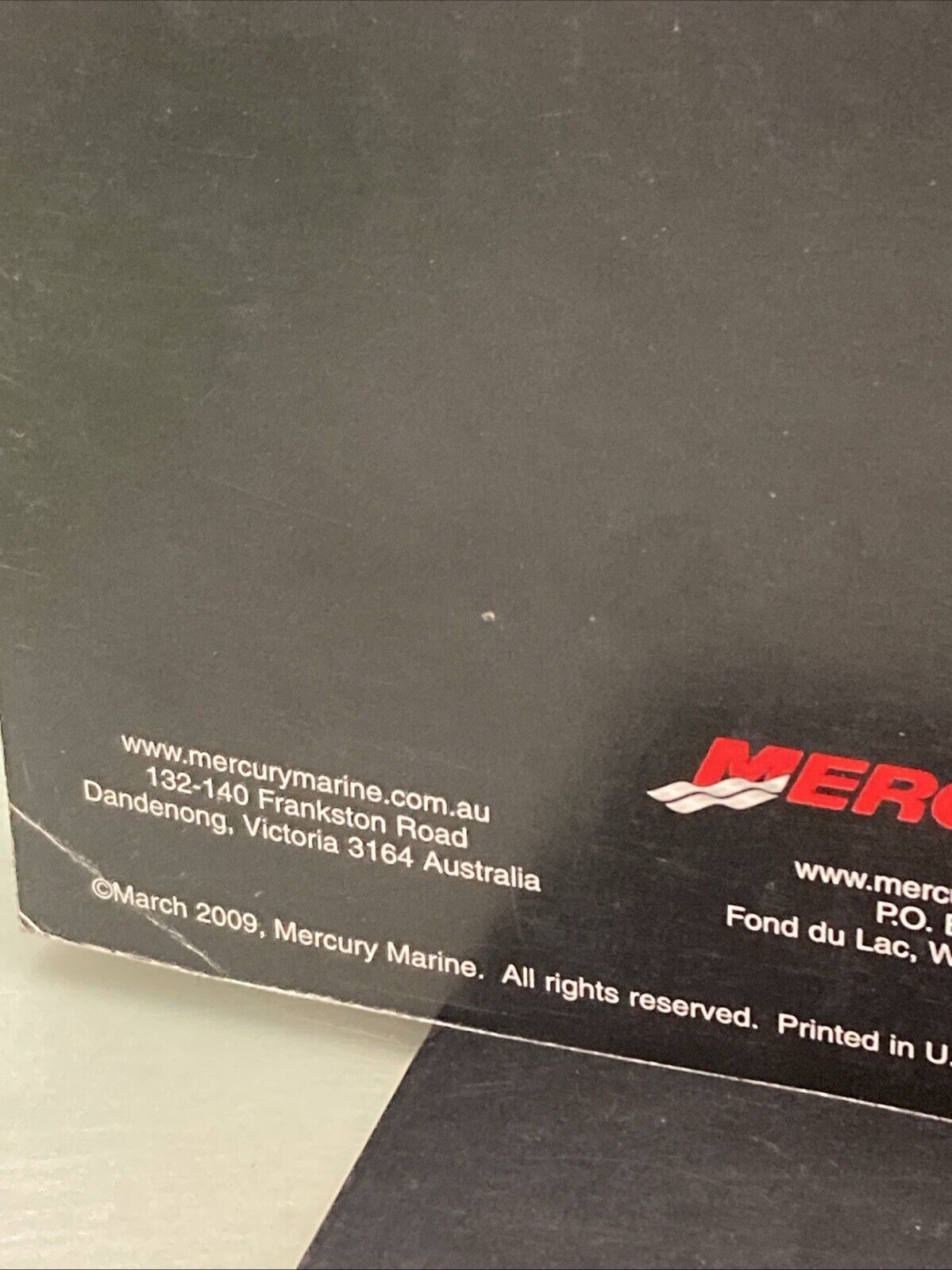 GENUINE MERCURY 90-899974 40 FOURSTROKE 3 CYL. SERVICE MANUAL 2009