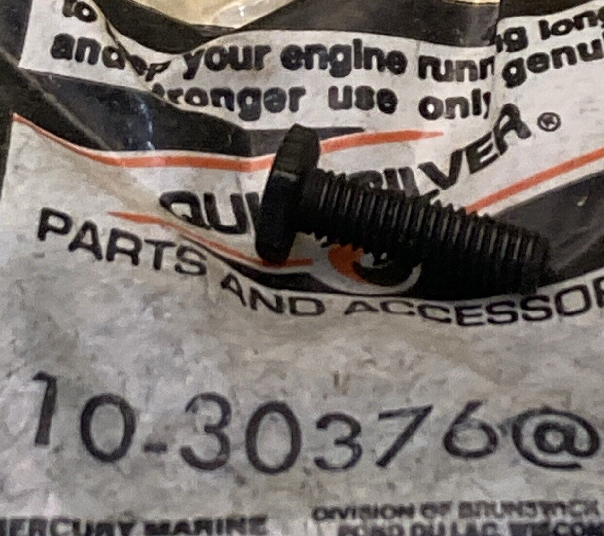 QTY 2 NEW GENUINE MERCURY QUICKSILVER 10-30376 SCREW