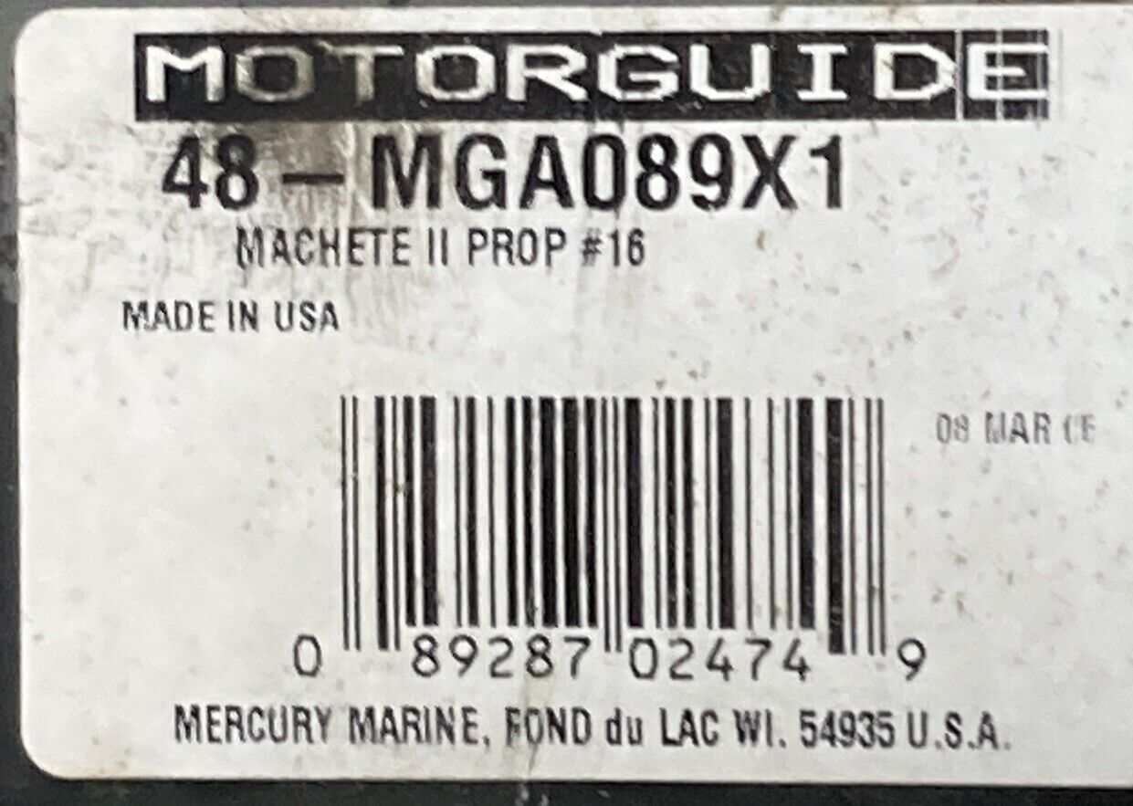NEW GENUINE MOTORGUIDE 48-MGA089X1 MACHETE PROP PRECEDING MGA089
