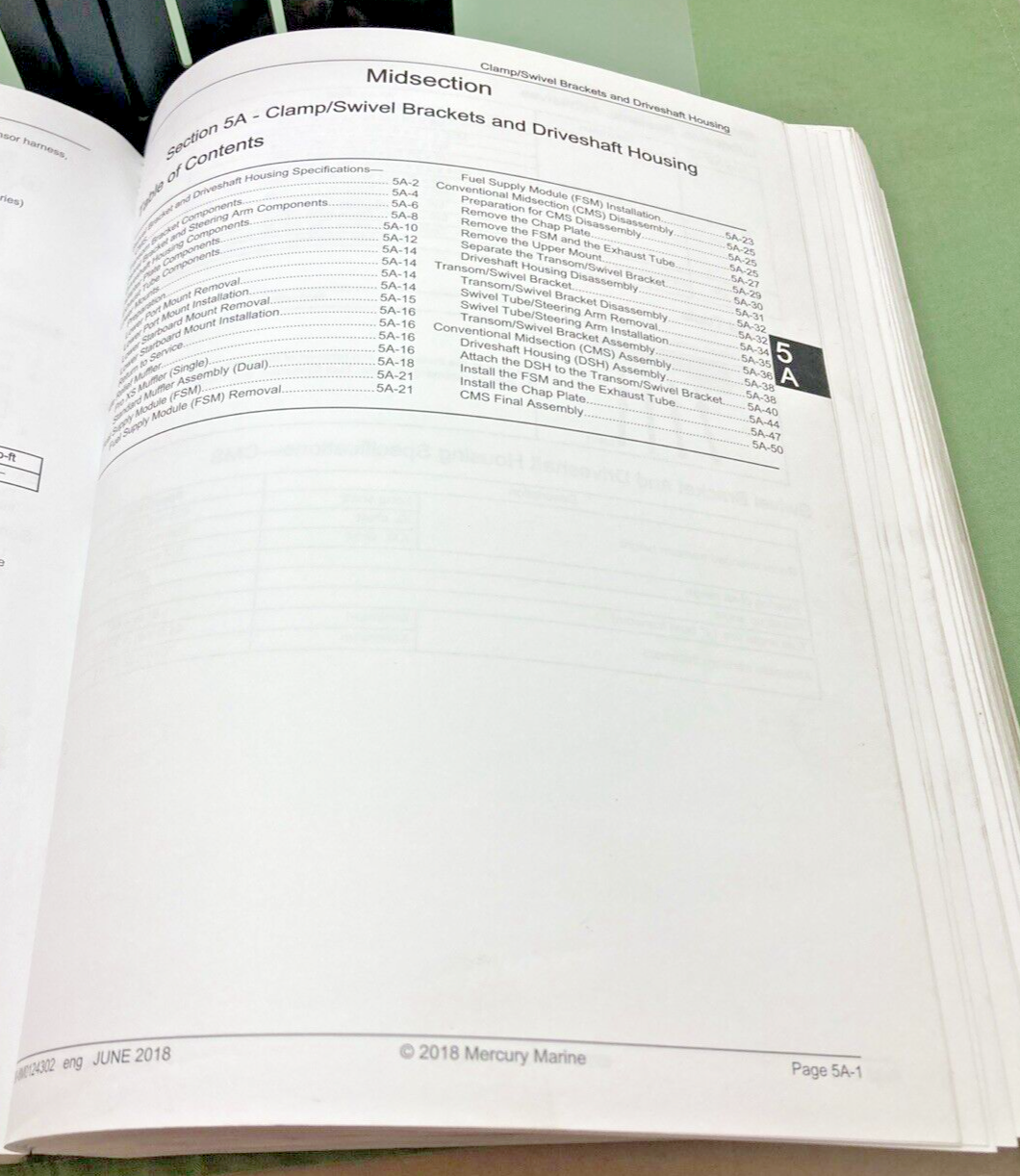 GENUINE MERCURY 90-8M0124302 V6, V8 FOURSTROKE CMS OUTBOARD SERVICE MANUAL 2018