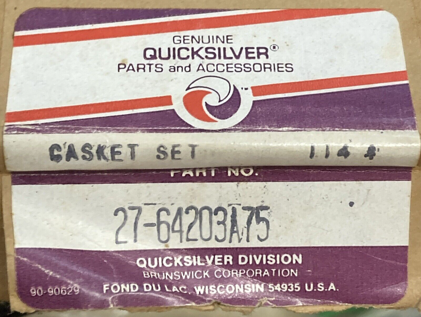 NEW GENUINE MERCURY QUICKSILVER 27-64203A75 MOTOR OVERHAUL GASKET SET