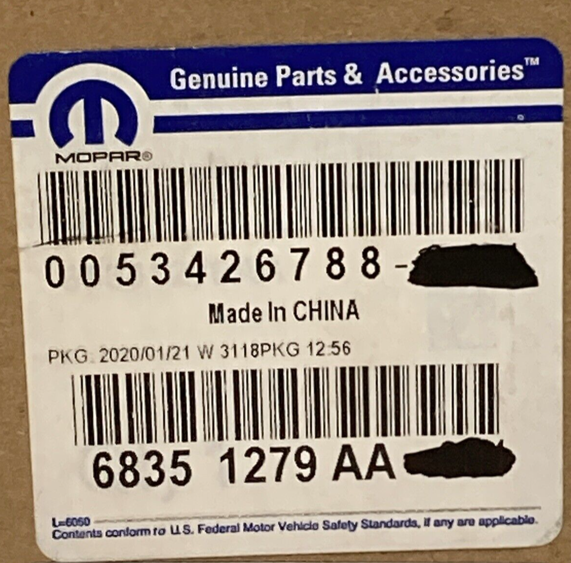 NEW GENUINE MOPAR 68351279AA Dome Lamp 2006-2025