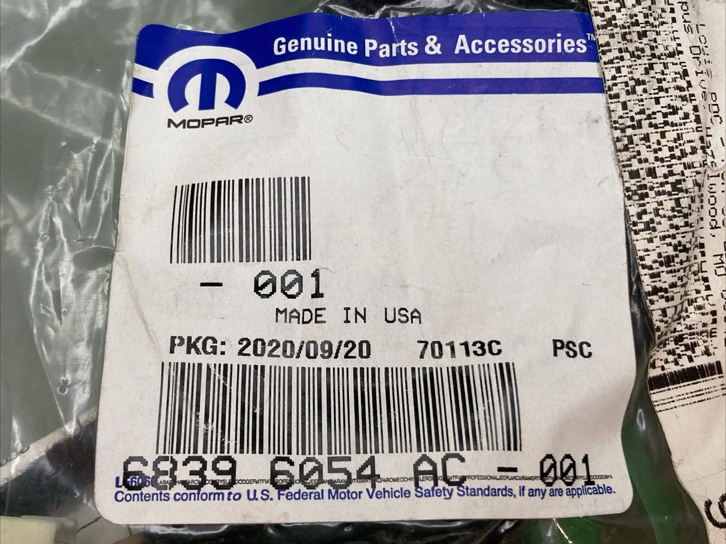 NEW GENUINE MOPAR 68396054AC Wiring-A/C And Heater