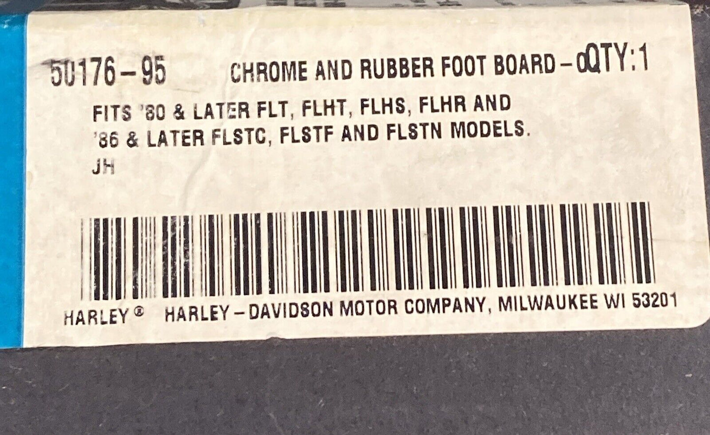 NEW GENUINE HARLEY DAVIDSON 50176-95 Chrome & Rubber Rider Footboard