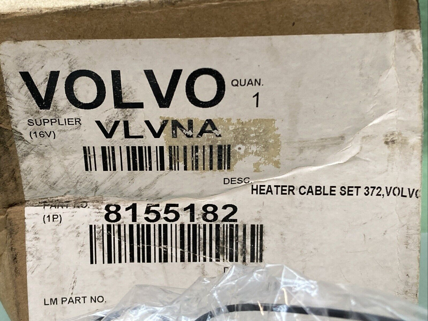 NEW GENUINE VOLVO 8155182 HEATER CABLE SET 372