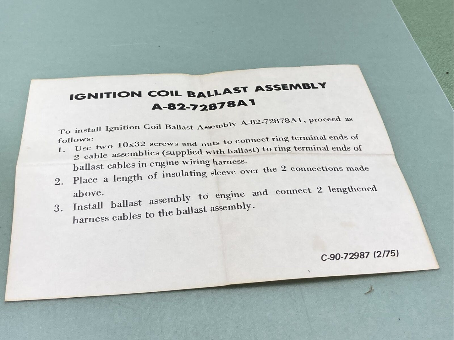 NEW GENUINE MERCURY QUICKSILVER 82-72878A1 BALLAST ASSEMBLY, INCOMPLETE KIT