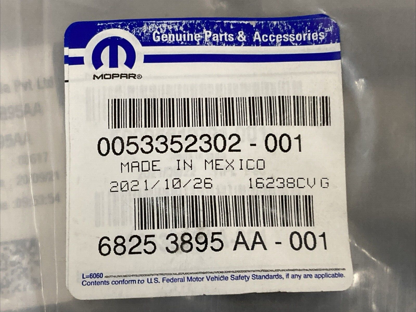 NEW GENUINE MOPAR 68253895AA Wiring-Jumper