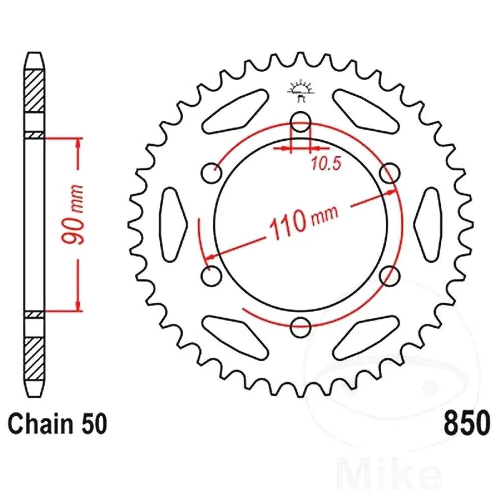 NEW GENUINE JT JTR850-34 34 T CARBON STEEL REAR SPROCKET YAMAHA