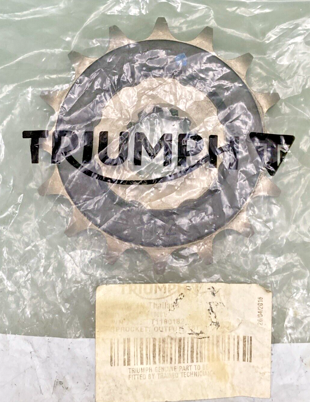 NEW GENUINE TRIUMPH T1180182 Sprocket, Output, 16T