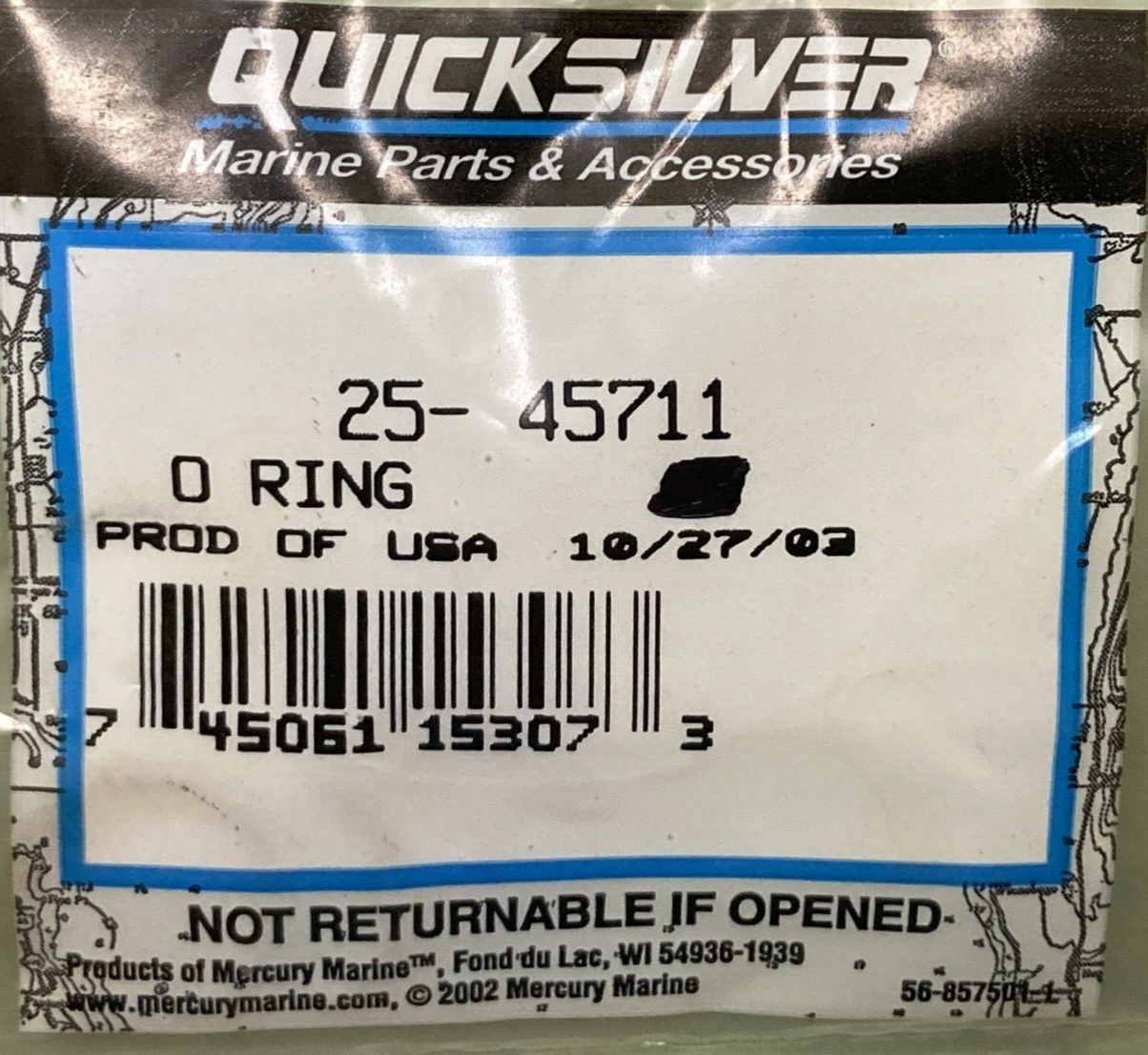 QTY 2 NEW GENUINE MERCURY 25-45711 O-RING .612 x .103